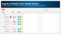 Angular Scheduler: Row Header Actions