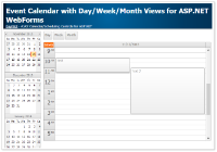 Event Calendar with Day/Week/Month Views for ASP.NET WebForms