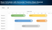 React Scheduler with Horizontal Timeline (Open-Source)