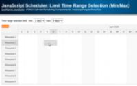 JavaScript Scheduler: Limit Time Range Selection (Min/Max)