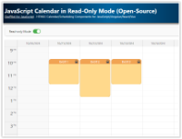 JavaScript Calendar in Read-Only Mode (Open-Source)