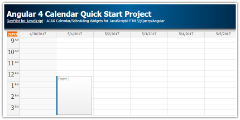 Angular 4 Calendar Quick Start Project