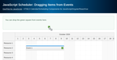 JavaScript Scheduler: Dragging Items from Events
