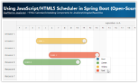 Using JavaScript/HTML5 Scheduler in Spring Boot (Open-Source)