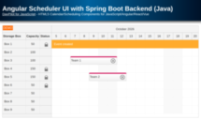 Angular Scheduler UI with Spring Boot Backend (Java)