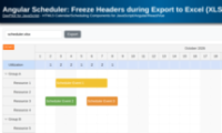 Angular Scheduler: Freeze Headers during Export to Excel (XLSX)