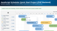 JavaScript Scheduler Quick Start Project (PHP Backend)