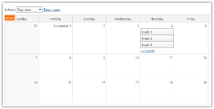 JavaScript Monthly Calendar: Max Events + Expand Button