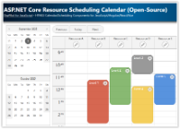 ASP.NET Core Resource-Scheduling Calendar (Open-Source)