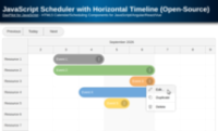 JavaScript Scheduler with Horizontal Timeline (Open-Source)