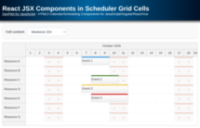 React JSX Components in Scheduler Grid Cells