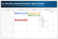 Vue Monthly Calendar/Scheduler (Open-Source)