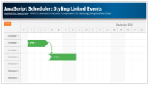 JavaScript Scheduler: Styling Linked Events