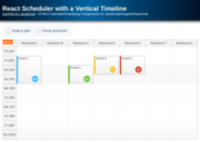 React Scheduler with a Vertical Timeline