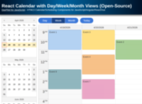 React Calendar with Day/Week/Month Views (Open-Source)