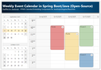 Weekly Event Calendar in Spring Boot/Java (Open-Source)