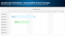JavaScript Scheduler: Expandable Event Groups