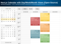 Next.js Calendar with Day/Week/Month Views (Open-Source)
