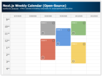 Next.js Weekly Calendar (Open-Source)