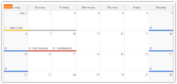 JavaScript Monthly Calendar: How to Disable Selected Days