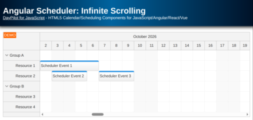 Angular Scheduler: Infinite Scrolling
