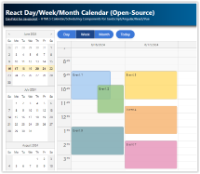 React Calendar with Day/Week/Month Views (Open-Source)