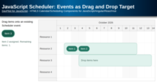 JavaScript Scheduler: Events as Drag and Drop Target