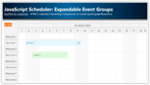 JavaScript Scheduler: Expandable Event Groups