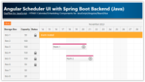 Angular Scheduler UI with Spring Boot Backend (Java)