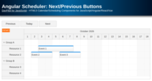 Angular Scheduler: Next/Previous Buttons