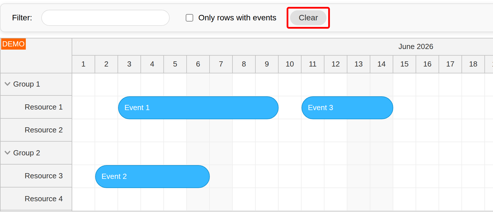 Angular Scheduler Row Filtering Clear Angular Scheduler Row Filtering Clear