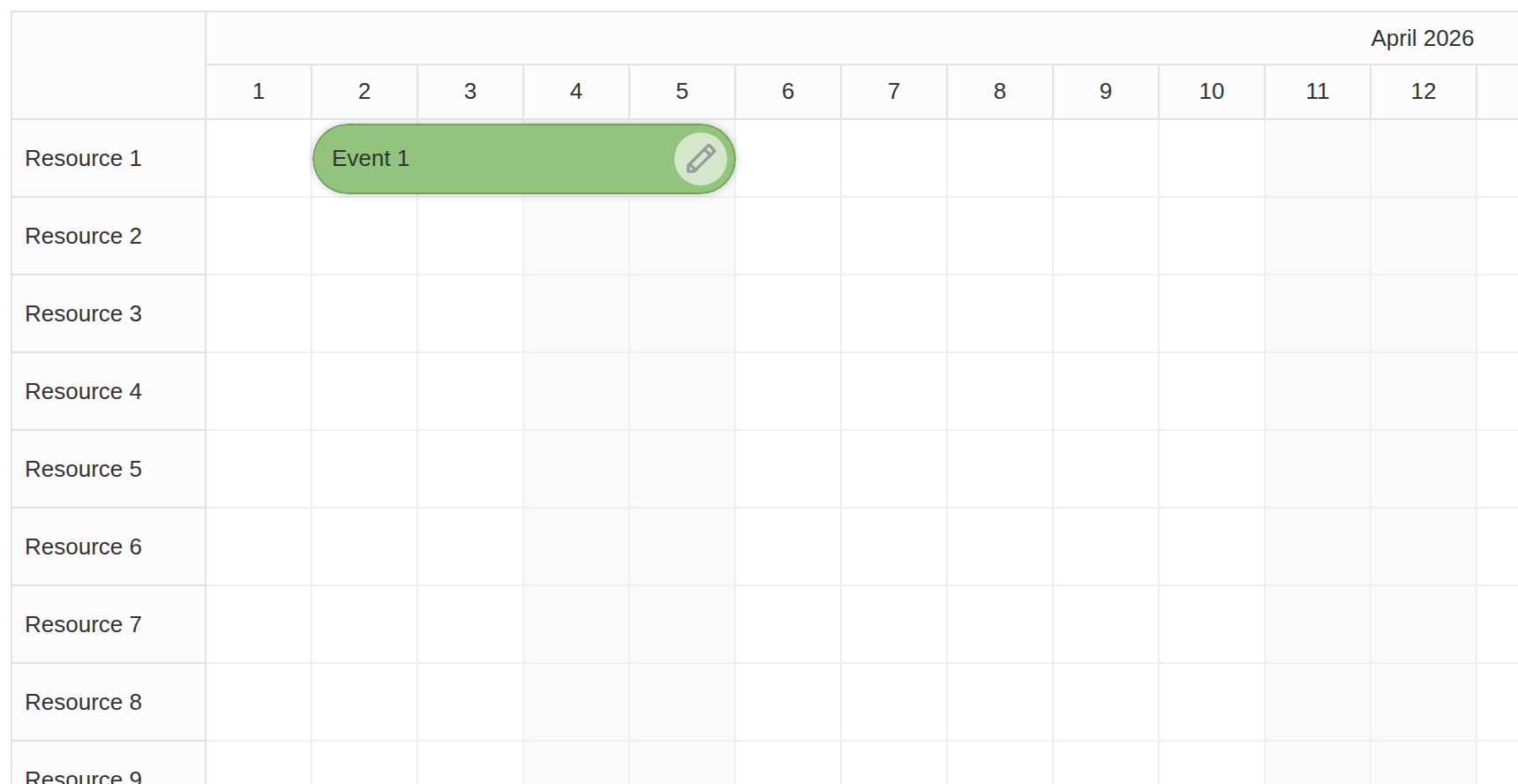 react scheduler custom event appearance