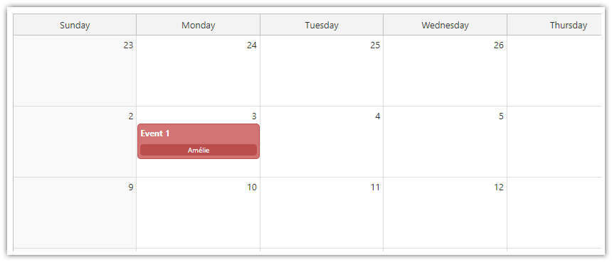 Event Layout in Next.js Calendar Month View