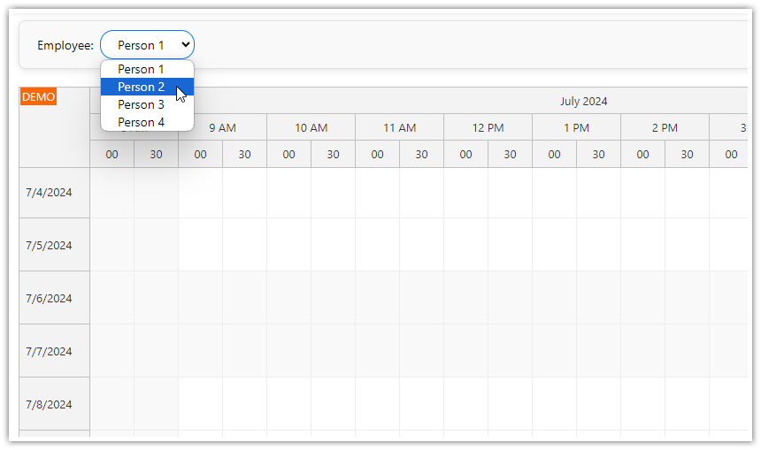 JavaScript Timesheet - Loading Employees from Database JavaScript Timesheet - Loading Employees from Database