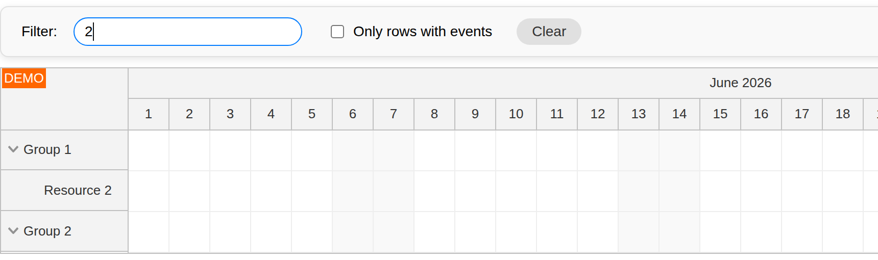 Angular Scheduler Row Filtering by Text Angular Scheduler Row Filtering by Text