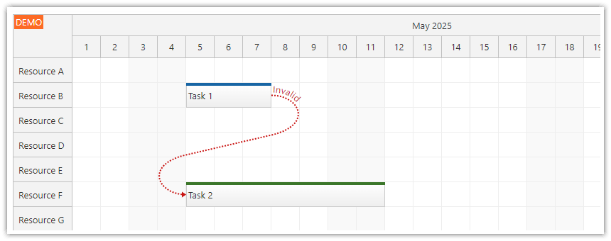React Scheduler - How to Set Links Properties Dynamically (Color, Text, CSS Class)