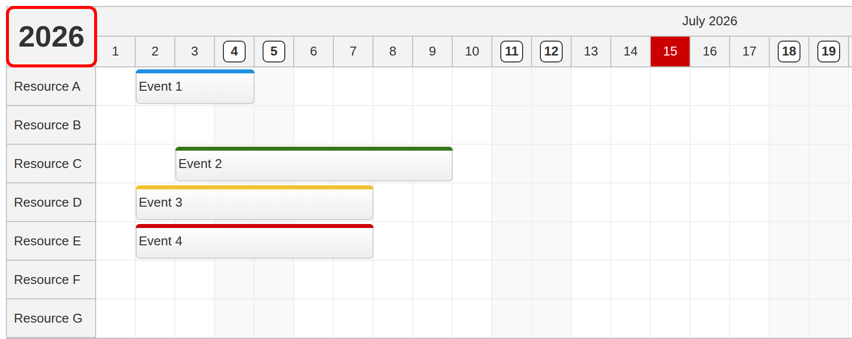 React Scheduler - Rendering JSX in the Upper-Left Corner