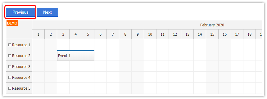 vue js scheduler changing visible date previous