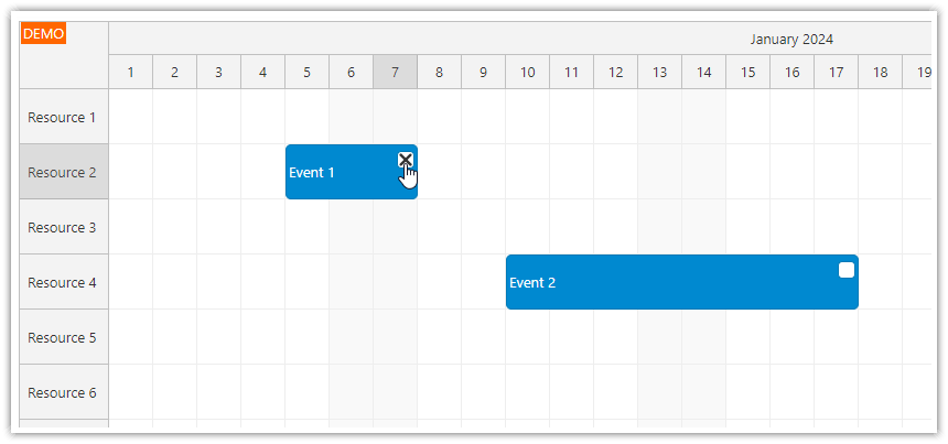 JavaScript Scheduler Selecting Events to Be Swapped