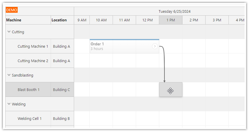 Follow-Up Job Drag and Drop (PHP Machine Job Scheduling Application)