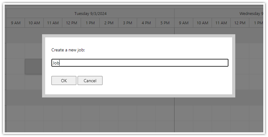 ASP.NET Core Production Workflow Scheduling - New Job Modal Dialog ASP.NET Core Production Workflow Scheduling - New Job Modal Dialog