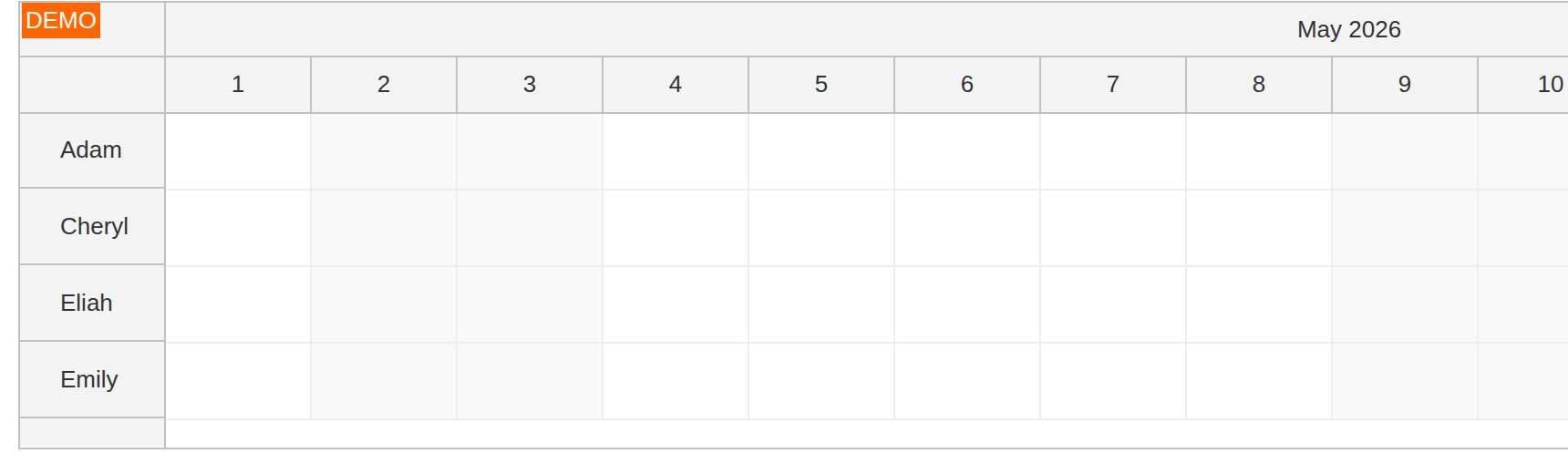 php shift planning tutorial javascript html5 mysql scheduler