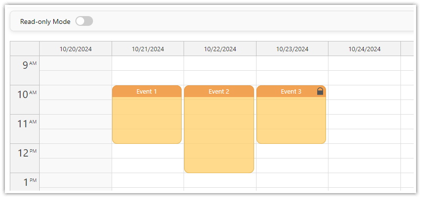 Toggling Read-Only and Edit Mode in the Open-Source JavaScript Calendar