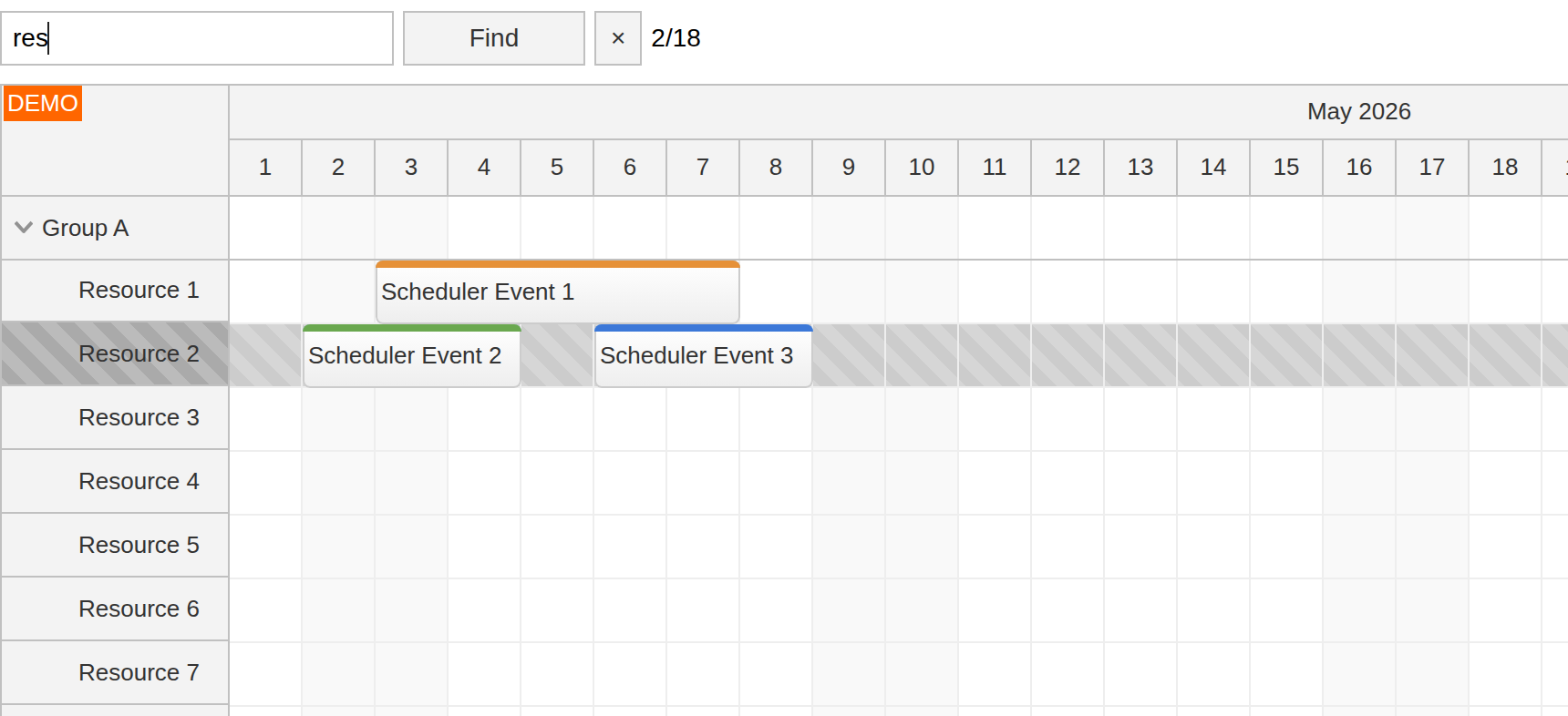 angular scheduler row searching tutorial typescript find next