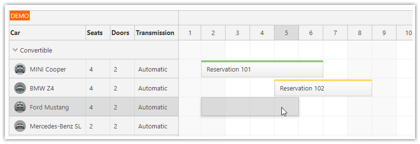 React Scheduler Component - Adding Reservations
