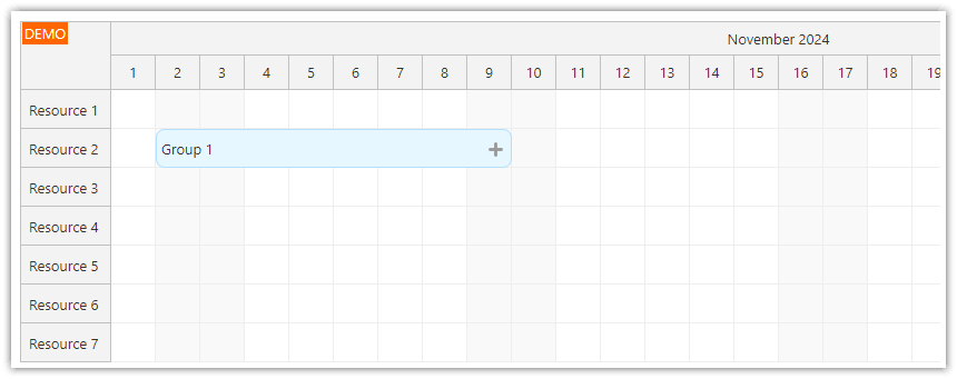 Event Group with an Expand Icons in the JavaScript Scheduler