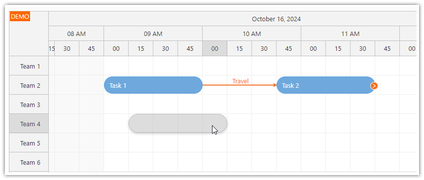 Scheduling a Field Service Task Using Drag-and-Drop in ASP.NET Core