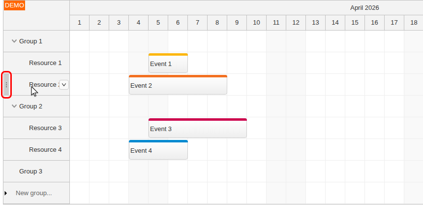 angular scheduler resource management move drag drop