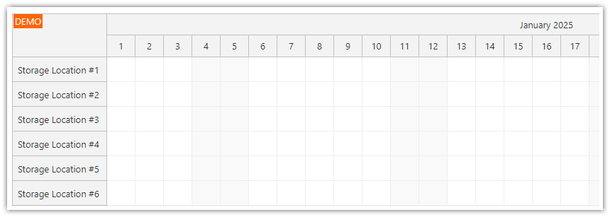 JavaScript Scheduler Component Row Sorting - Locations on the Vertical Axis JavaScript Scheduler Component Row Sorting - Locations on the Vertical Axis