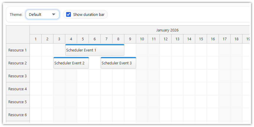 Angular Scheduler - Default CSS Theme